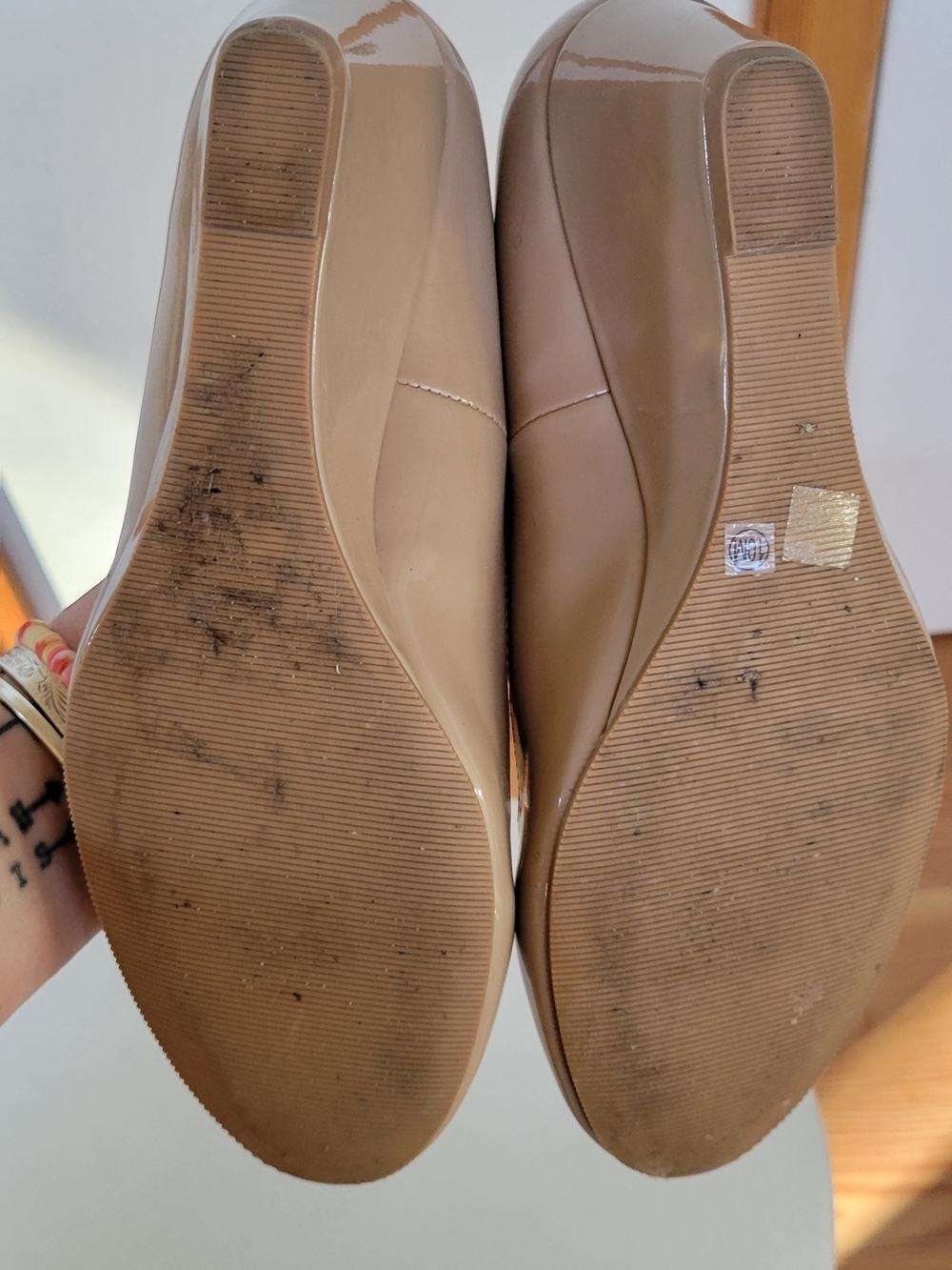 CL by Chinese Laundry- Classic Patent Wedge Pump in Nude - Picture 5 of 8